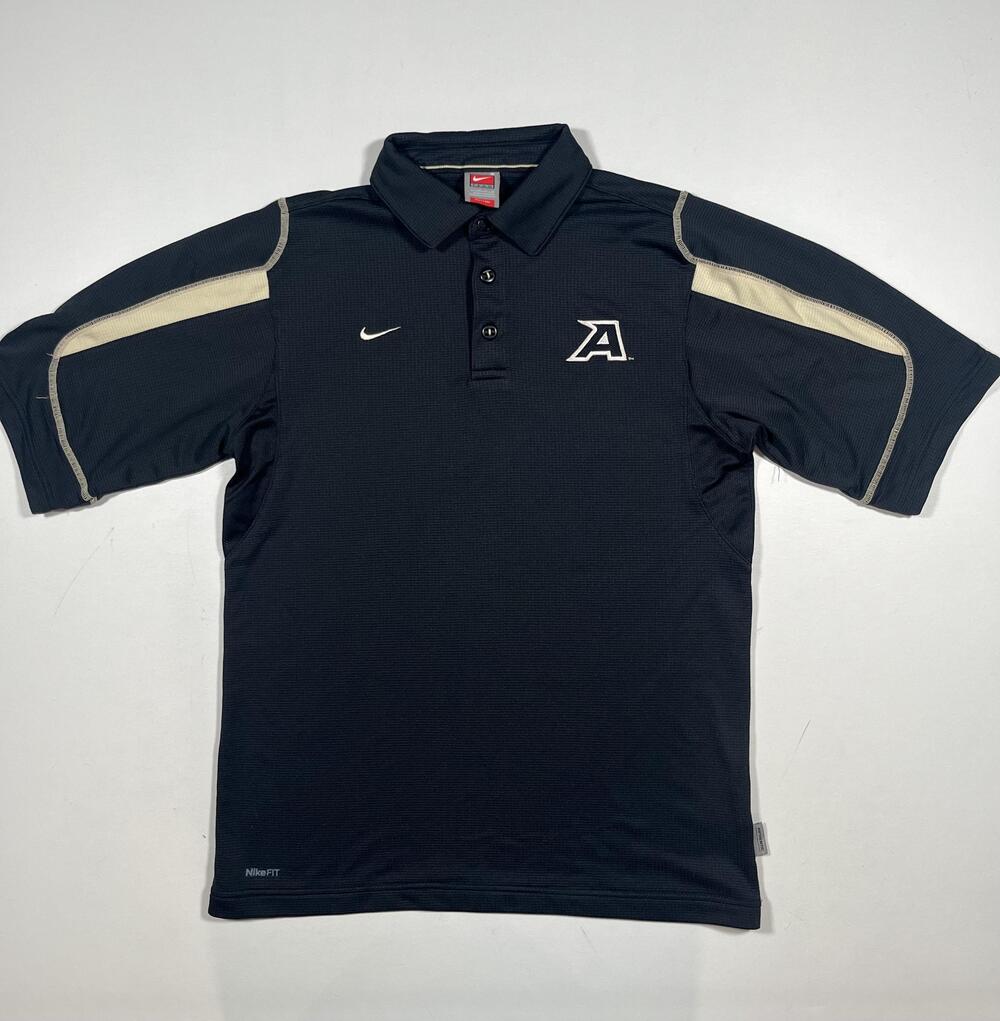 Army Black Knights Polo Shirt Mens Small Black NCAA Football NikeFIT Team